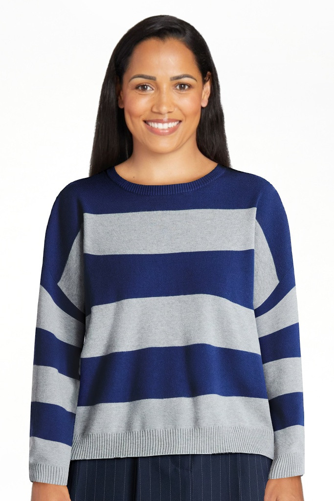 No Boundaries Striped Sweater, Lightweight, Women's - Walmart.com | Walmart (US)