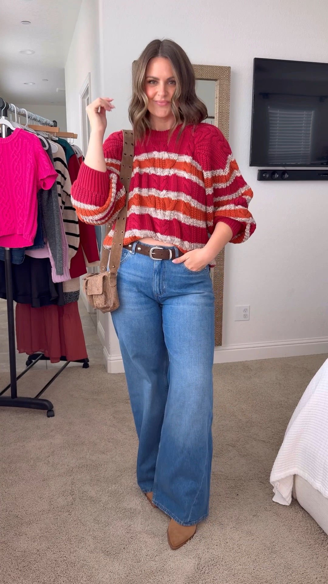 Fall Wardrobe refresh from Free People

Lilac sweater, large
Pink short sleeve sweater, large
Gray cardigan, large
Striped sweater, large (very oversized!)
Distressed denim, 32 (need a 31)
Pull-on flares, large
Last denim, 31
Belt, M/L

Size 12, midsize, fall outfits, closet staples, elevated basics

#LTKStyleTip #LTKSeasonal #LTKMidsize