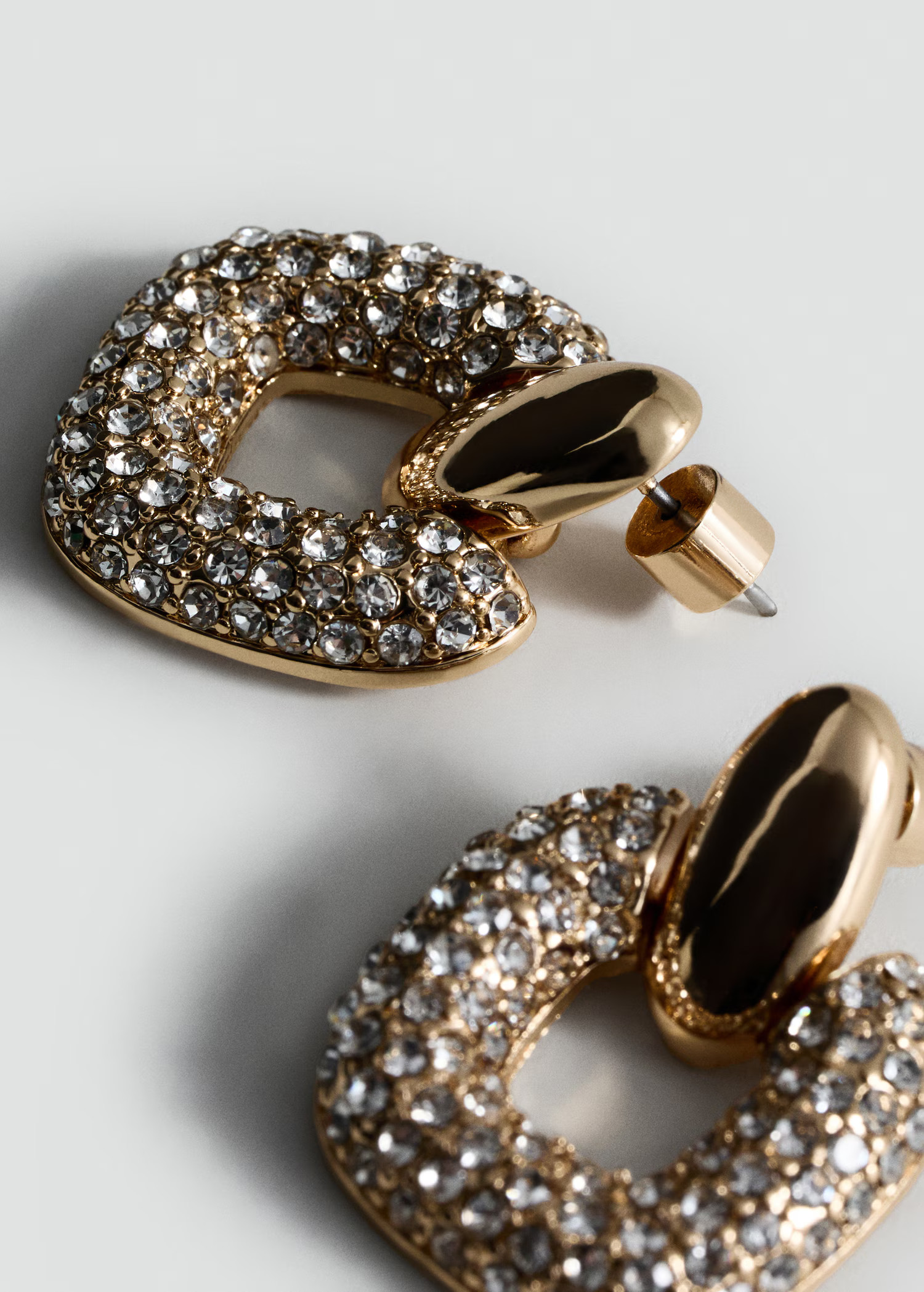 Geometric crystal earrings - Women | MANGO USA | Mango (US/MX/AU)