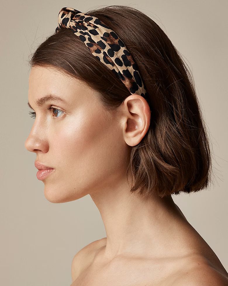 Knot headband in leopard | J. Crew US