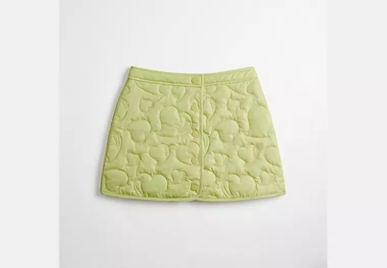 Coach Outlet Coachtopia Loop Quilted Heart Mini Skirt - Green, Size: 32 | Coach Outlet US