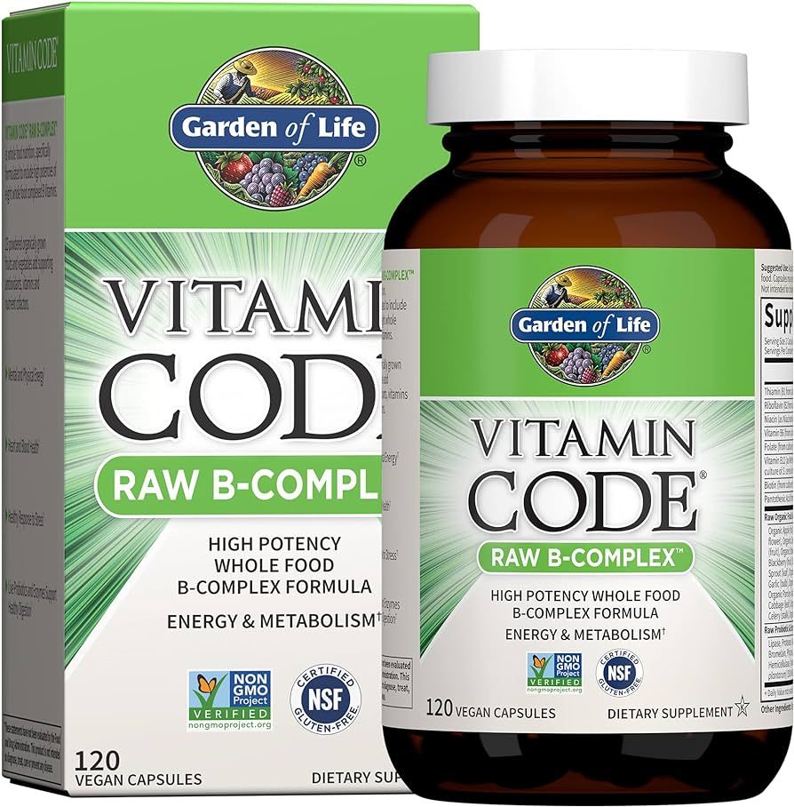 Garden of Life Vitamin B Complex - Vitamin Code Raw B Complex - 120 Vegan Capsules, High Potency ... | Amazon (US)