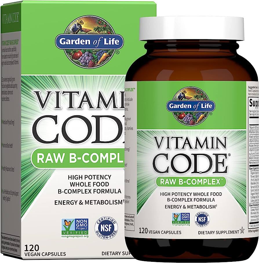 Garden of Life Vitamin B Complex - Vitamin Code Raw B Complex - 120 Vegan Capsules, High Potency ... | Amazon (US)