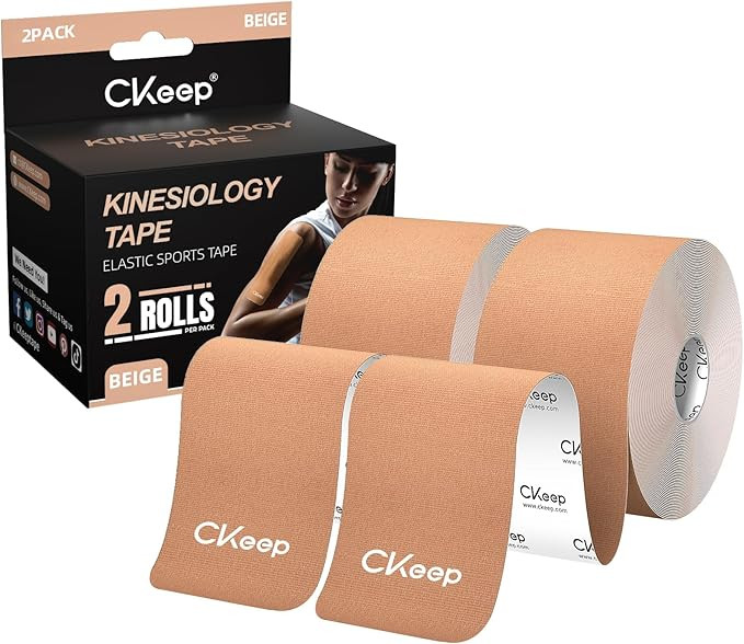 CKeep Kinesiology Tape, Uncut 2 Rolls, Original Cotton Elastic Premium Athletic Tape,Latex Free H... | Amazon (US)