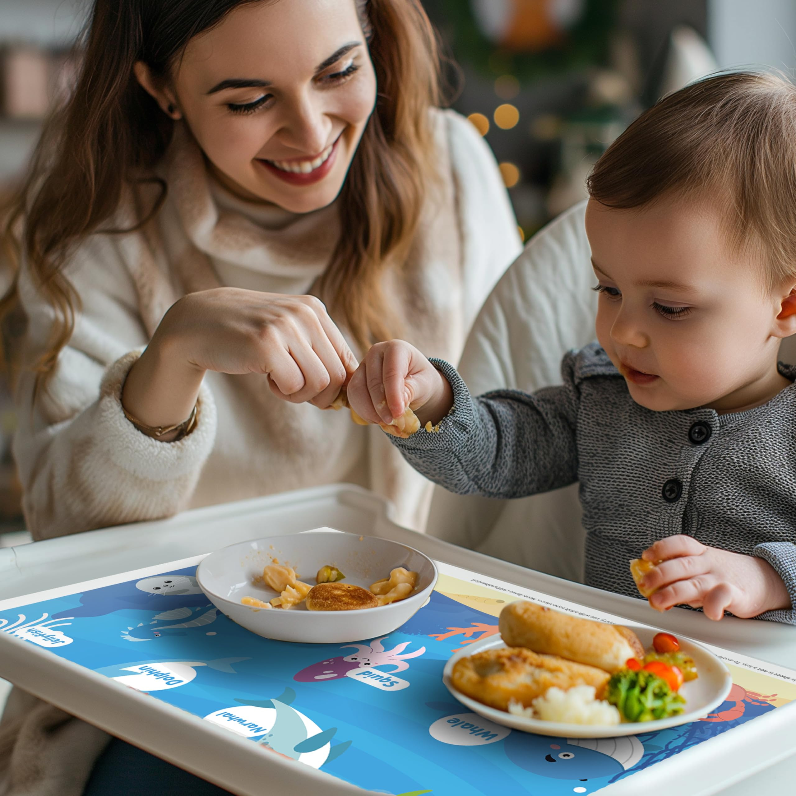 Disposable Placemats for Baby Toddlers, Plastic Sticky Table Mats Babies for Restaurants, Parties... | Amazon (US)