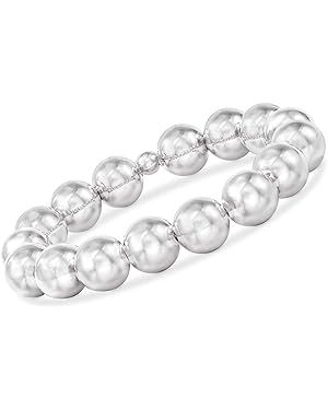 Ross-Simons Italian 12mm Sterling Silver Bead Stretch Bracelet. 7 inches | Amazon (US)