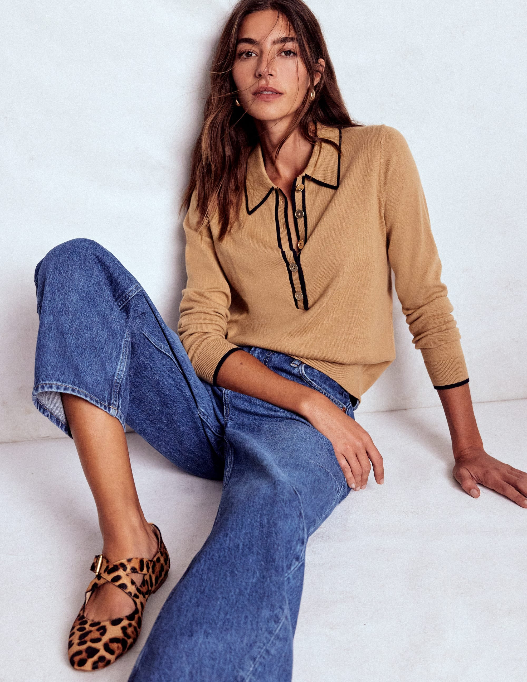 Liz Henley Jumper-Fall Leaf Brown | Boden (US)