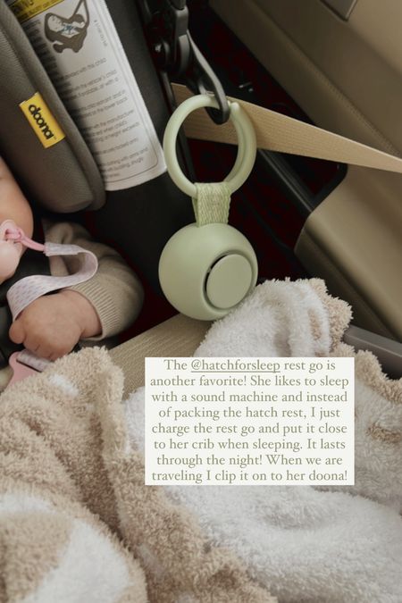 Hatch rest go is a travel baby must have! We use it through the night when she is sleeping and clip it in to her doona to help sooth her!

#LTKtravel #LTKfamily #LTKbaby