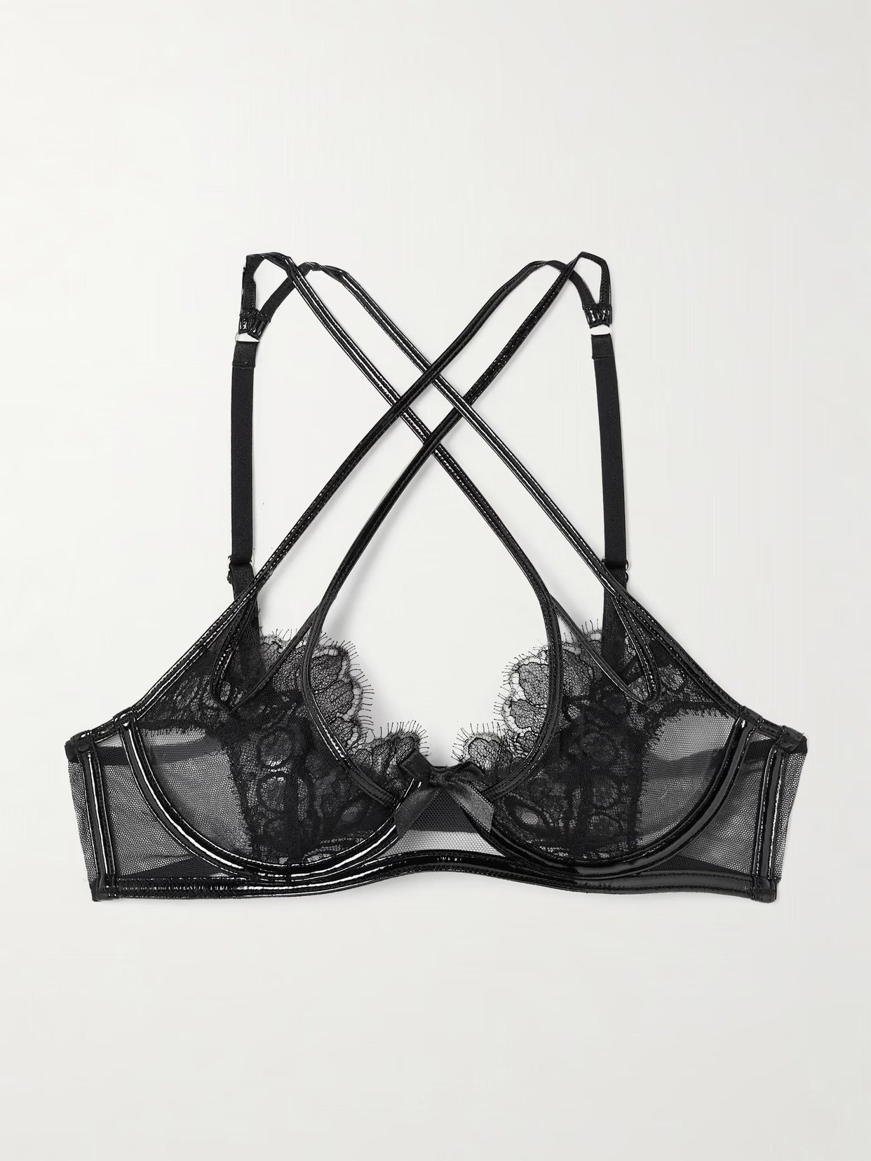 Agent Provocateur - Ariella Lace And Tulle Underwired Bra - Black | NET-A-PORTER (US)