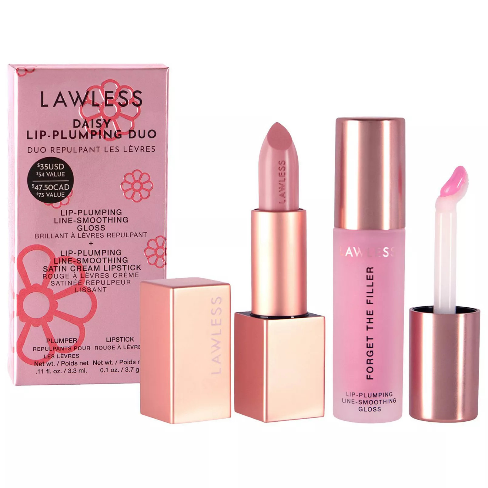 LAWLESS Daisy Plumping Gloss and Lipstick Duo | Kohl's