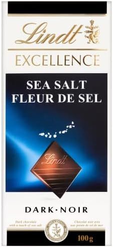 Lindt EXCELLENCE Sea Salt Dark Chocolate Bar, 100 Grams | Amazon (CA)
