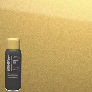 BEHR PREMIUM 11 oz. #SP-203 Vintage Gold Gloss Interior/Exterior Metallic Spray Paint Aerosol B06... | The Home Depot