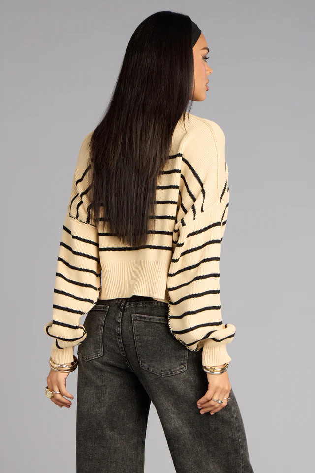 All Day Cute Striped Knit Sweater | Windsor Stores