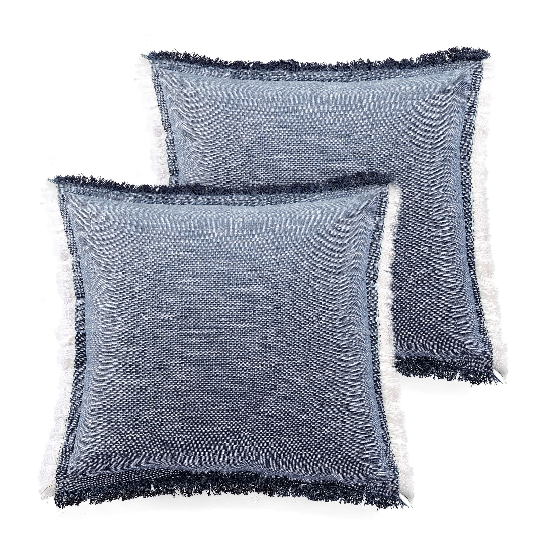 Better Homes & Gardens, Navy Throw Pillows, Square, 20" x 20", Navy, 2 Pack | Walmart (US)