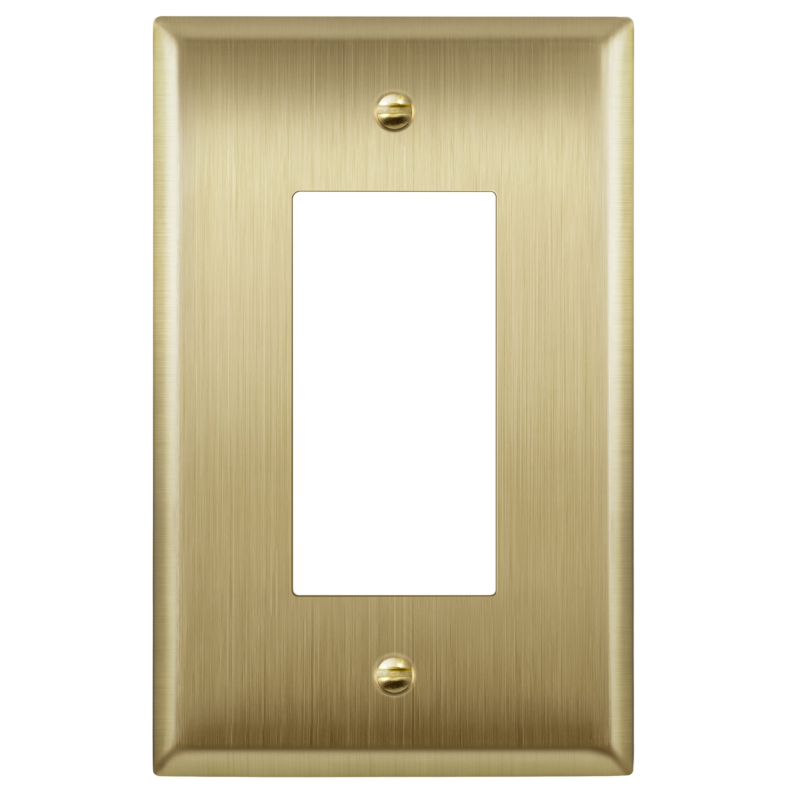 LIDER Decorator Switch or Receptacle Metal Wall Plate, Stainless Steel Outlet Cover, Corrosion Re... | Amazon (US)