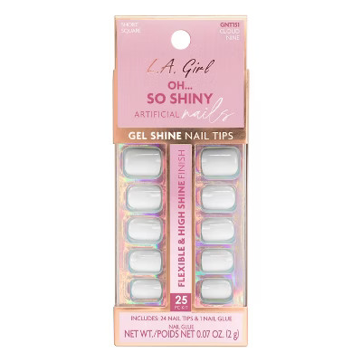 L.A. Girl Artificial Nail Tips- Oh So Shiny - 25ct | Target