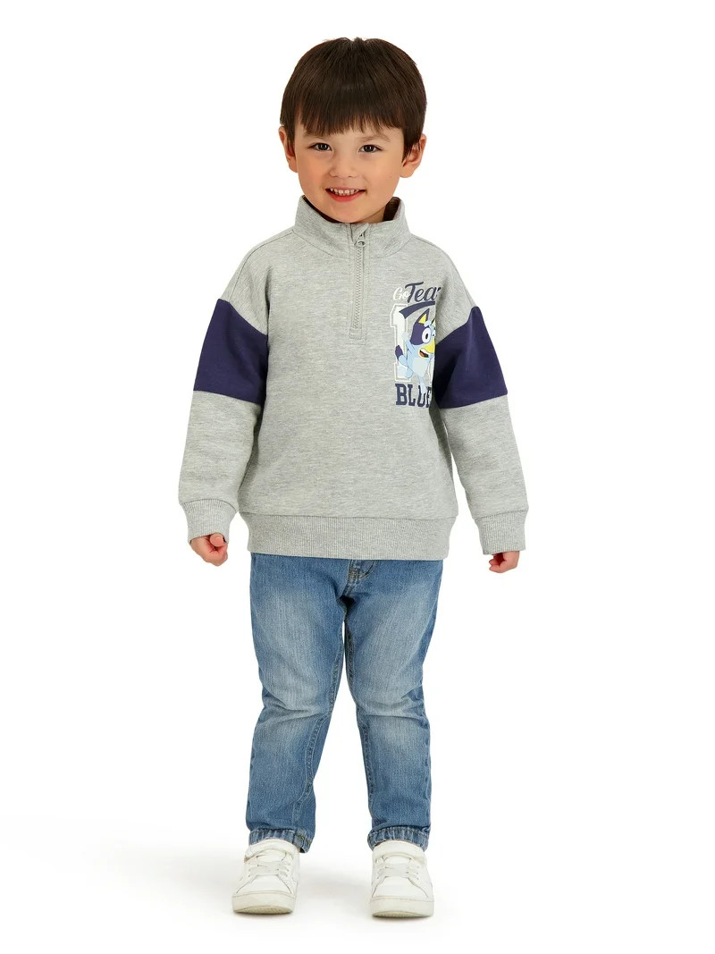 Bluey Toddler Boys Quarter Zip Top, Sizes 12 Months - 5T - Walmart.com | Walmart (US)