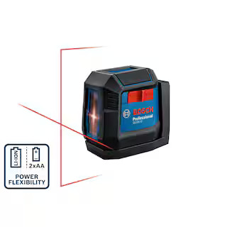 50 ft. Dual Power Battery Red Beam Self-Leveling Cross-Line Laser Level | The Home Depot