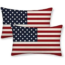 BETGINY 4th of July Pillow Covers 12x20 Set of 2, American Flag Patriotic Decorations Throw Pillo... | Amazon (US)