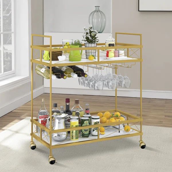 Glenville Bar Cart | Wayfair Professional