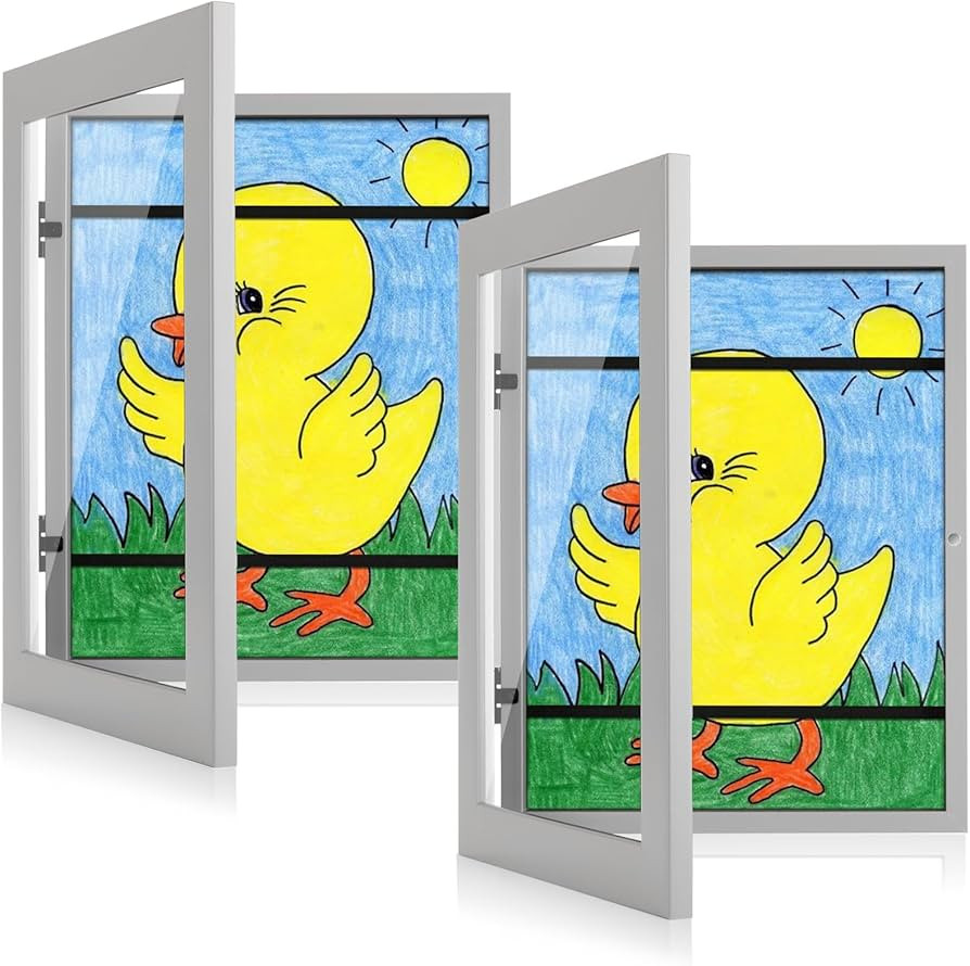 [2-Pack] Kids Art Frames, 8.5x11 Front Opening Kids Artwork Frames Changeable, Gray Artwork Displ... | Amazon (US)