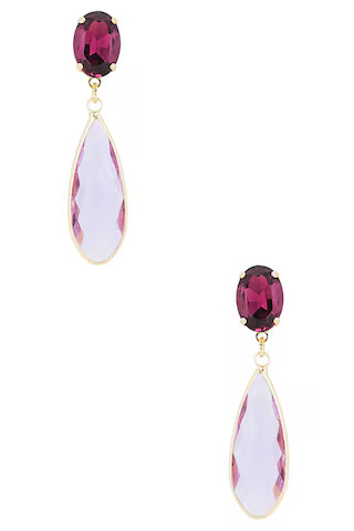 Anton Heunis Omega Clasp Colour Drop Earrings in Purple. | Revolve Clothing (Global)