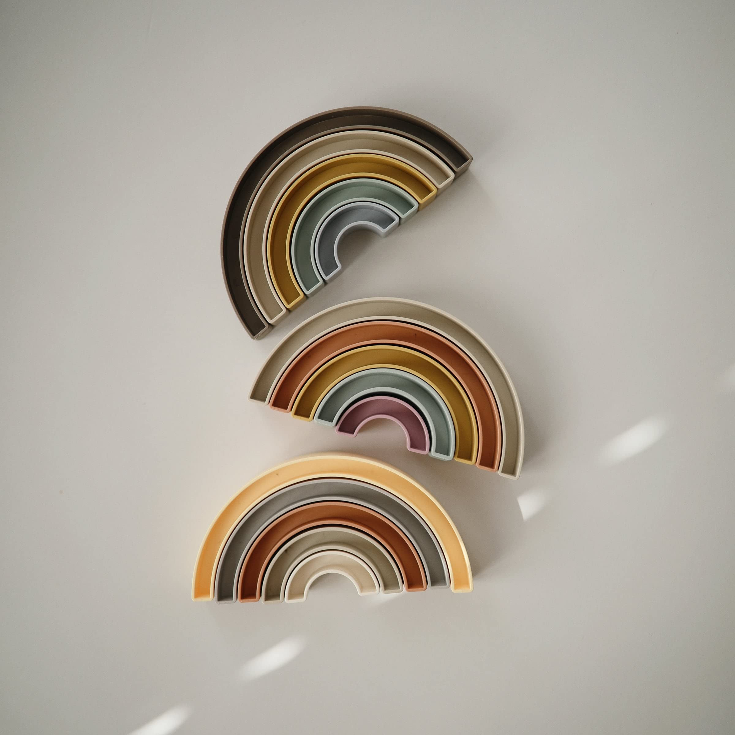 mushie Rainbow Stacker Toy | Made in Denmark (Hillside) | Amazon (US)