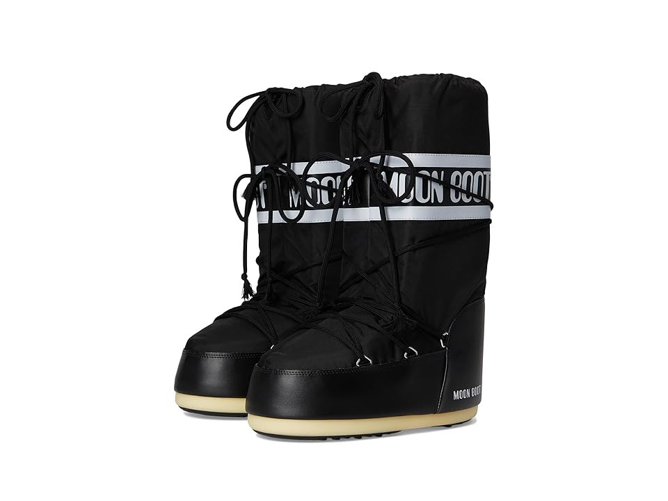 MOON BOOT Icon Nylon Boots Black : EU 35-38 (US Men's 3.5-6 - Women's 4.5-7) Medium | Zappos