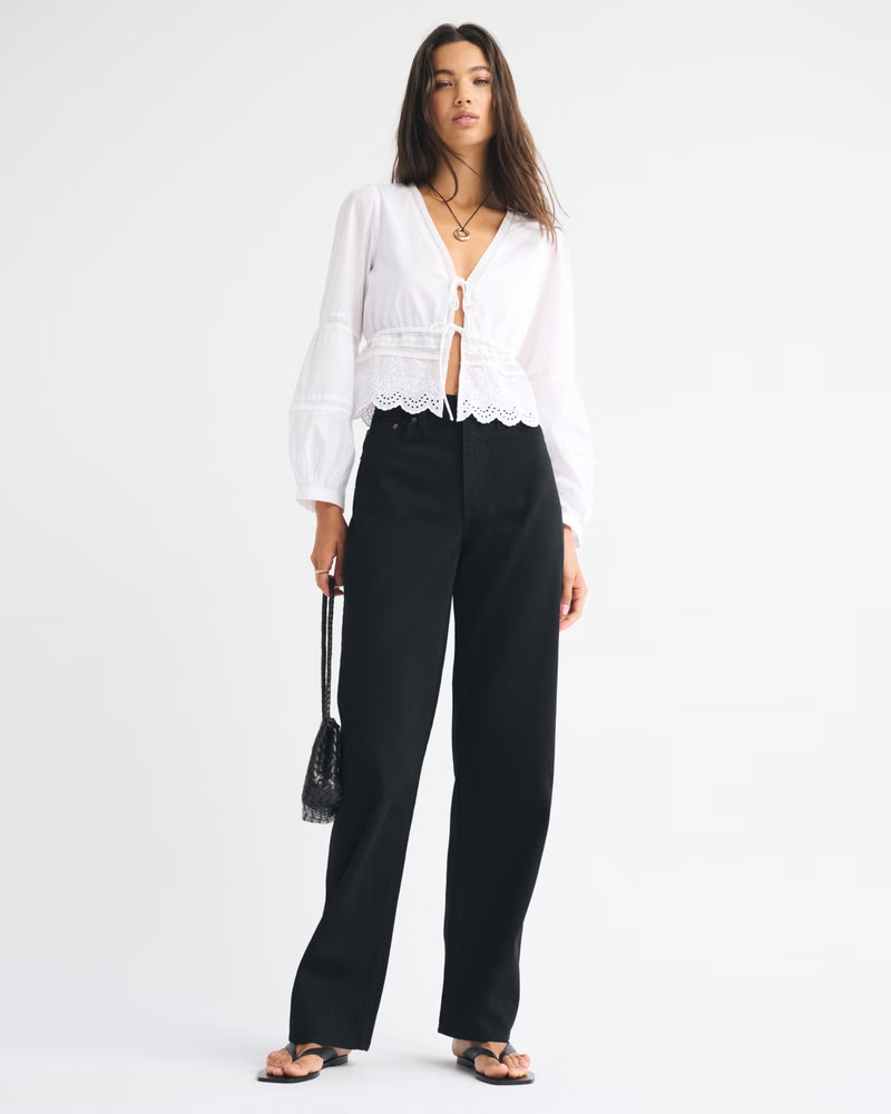 Women's High Rise Loose Jean | Women's Bottoms | Abercrombie.com | Abercrombie & Fitch (US)