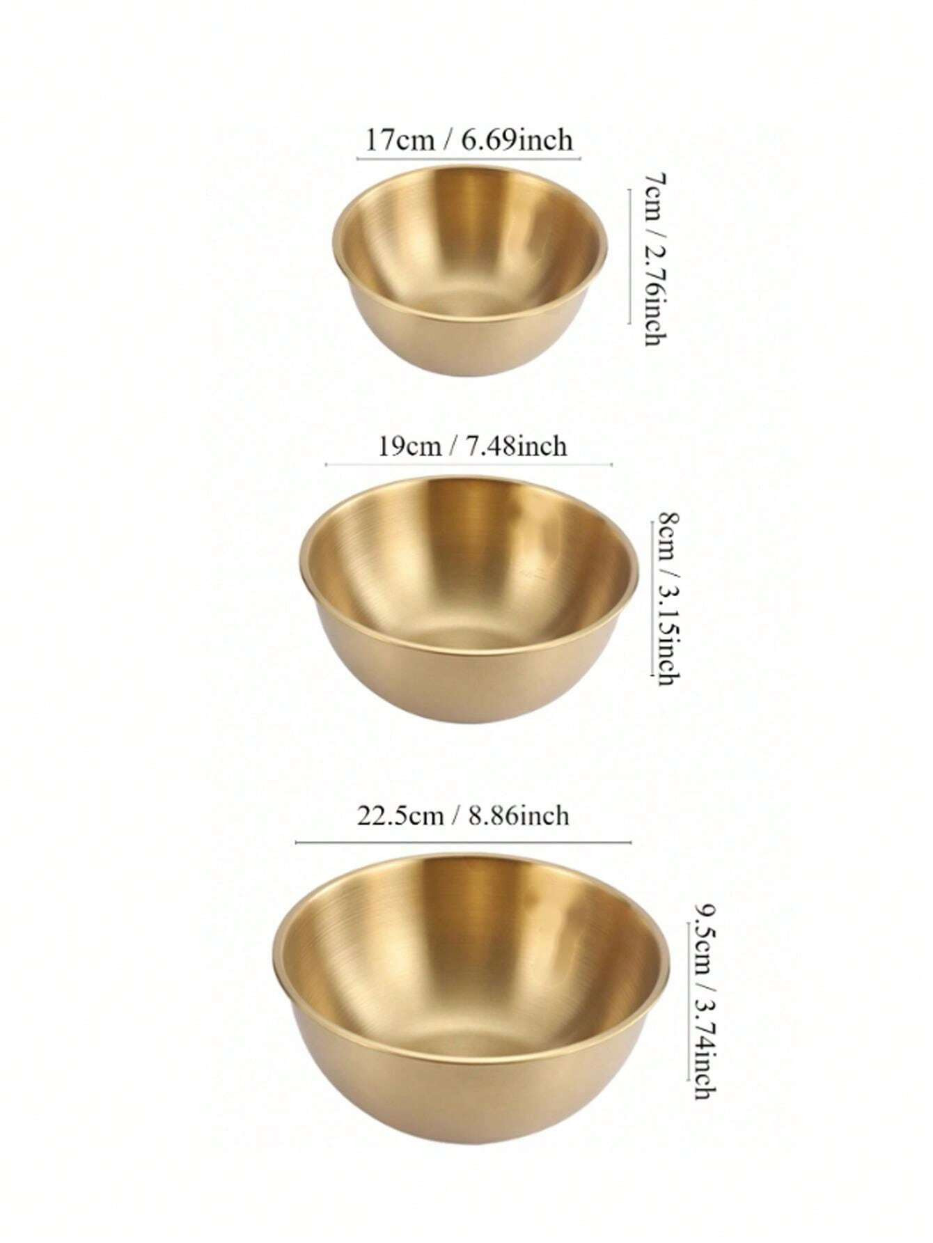 Stainless Steel Salad Mixing Bowl With Scale, Baking & Egg Beating Bowl, Vegetable Washing Basin ... | SHEIN