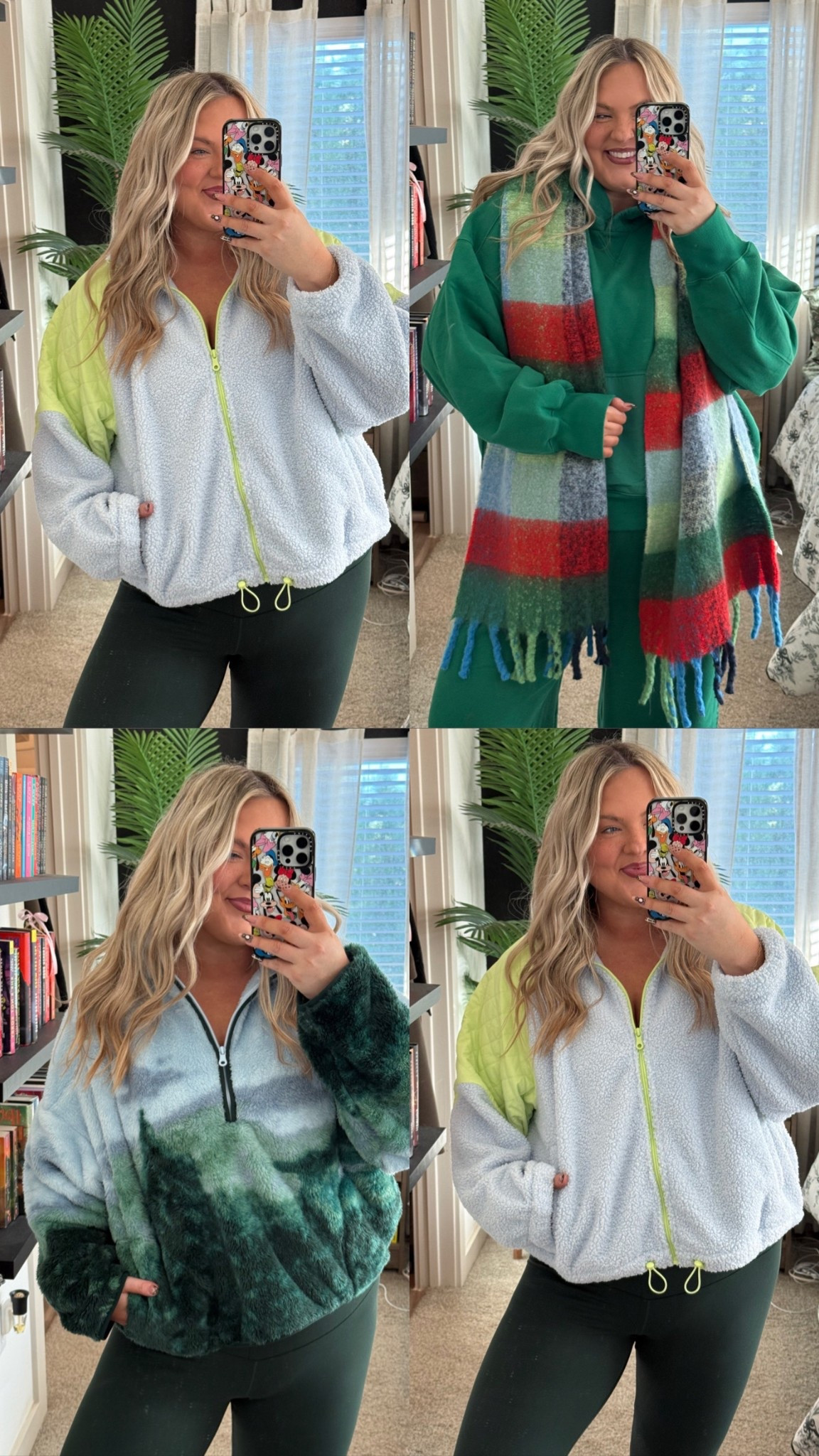 Green hoodie: xxl
Green sweatpants: xl long 
Blue and green Sherpa: xxl
Mountain Sherpa: xl
Leggings: xxl
Pjs: xxl
@aerie #aerieREAL #aeriepartner

#LTKHoliday #LTKGiftGuide #LTKPlusSize