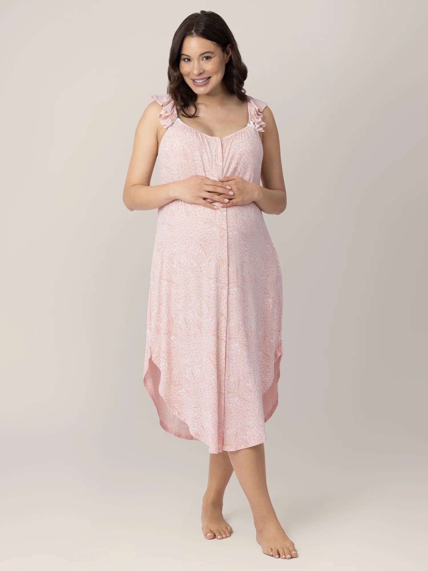 Ruffle Strap Labor & Delivery Gown | Honey - Kindred Bravely | Kindred Bravely