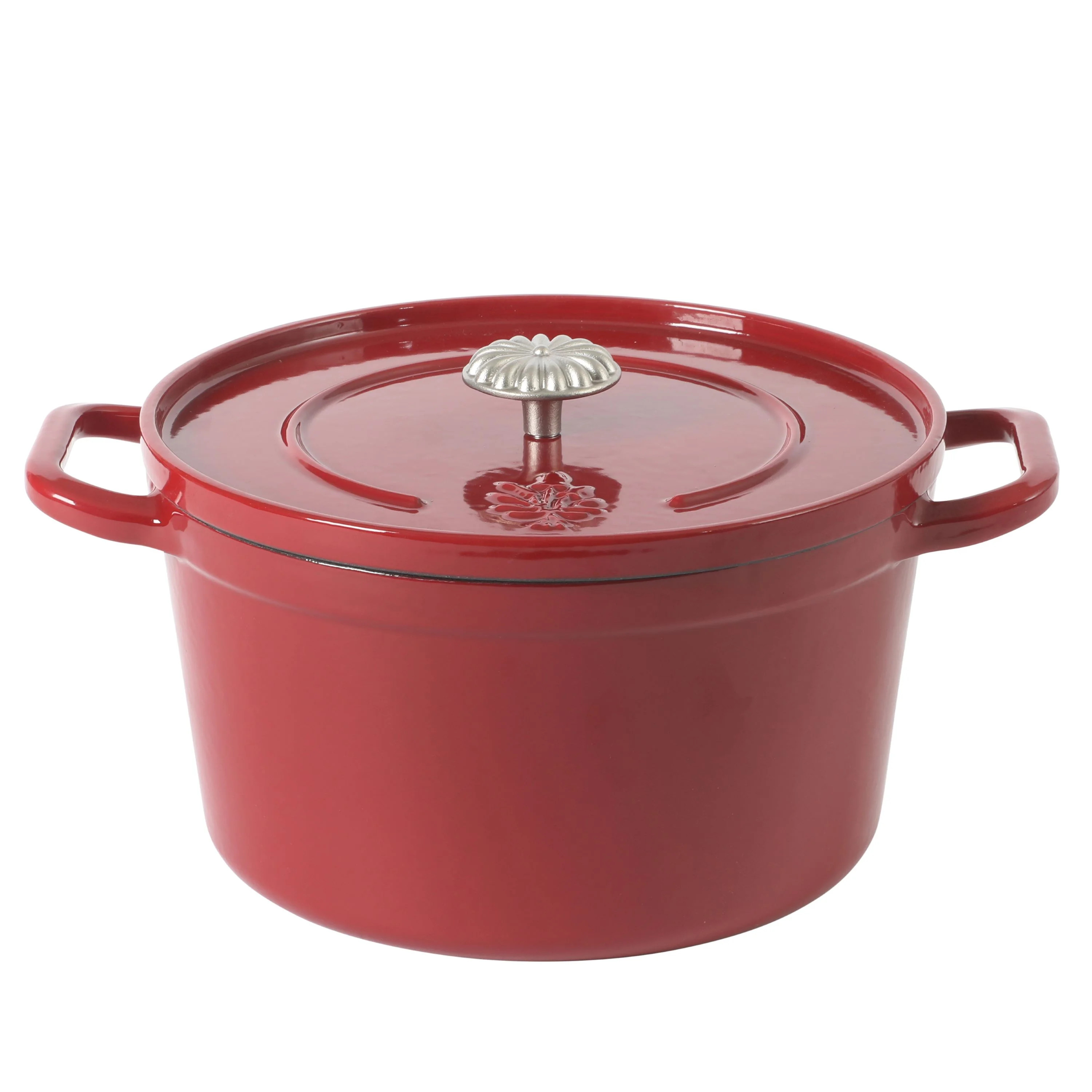 The Pioneer Woman 5-Quart Enamel Cast Iron Dutch Oven with Lid,  Red | Walmart (US)