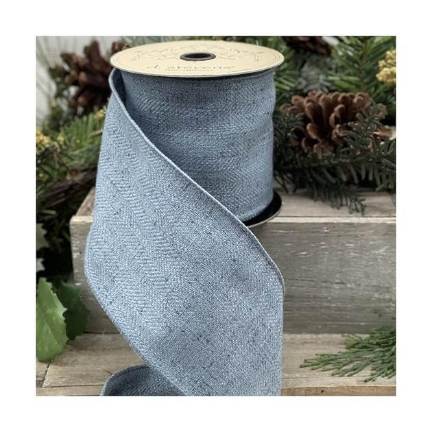 Coastal Christmas Herringbone Ribbon | Cailini Coastal