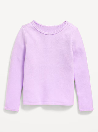 Printed Long-Sleeve Thermal-Knit T-Shirt for Toddler Girls | Old Navy (US)