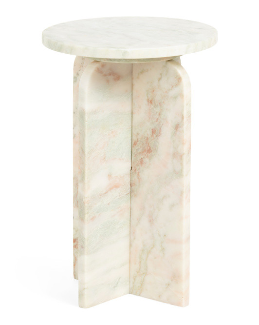 20x13in Solid Marble Accent Table | TJ Maxx