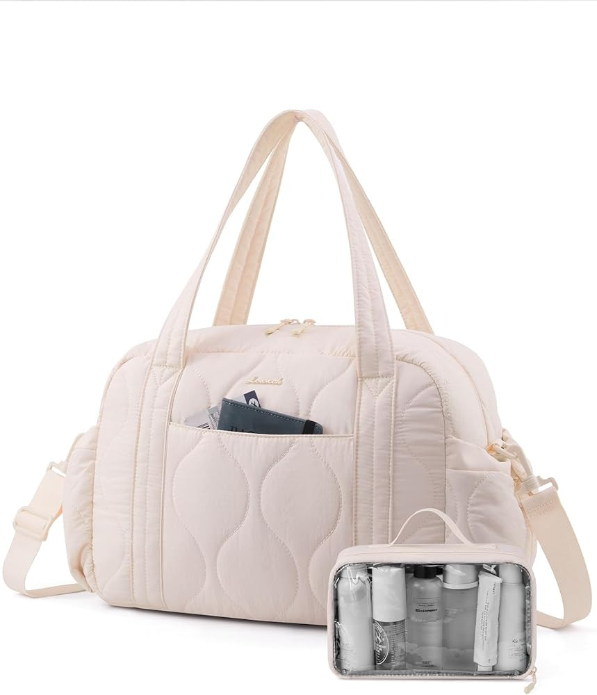 LOVEVOOK Duffle Bag for Travel, Puffer Weekender Gym Bags for Women with Wet Pocket, Lightweight ... | Amazon (US)