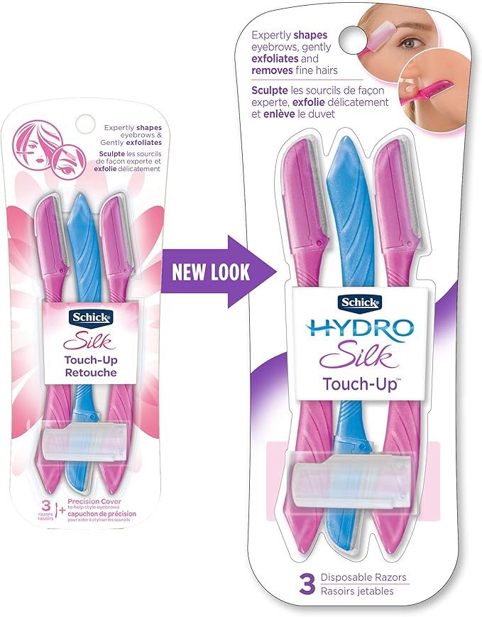 Schick Hydro Silk Touch-Up Multipurpose Exfoliating Dermaplaning Tool, Eyebrow Razor, and Facial ... | Amazon (US)