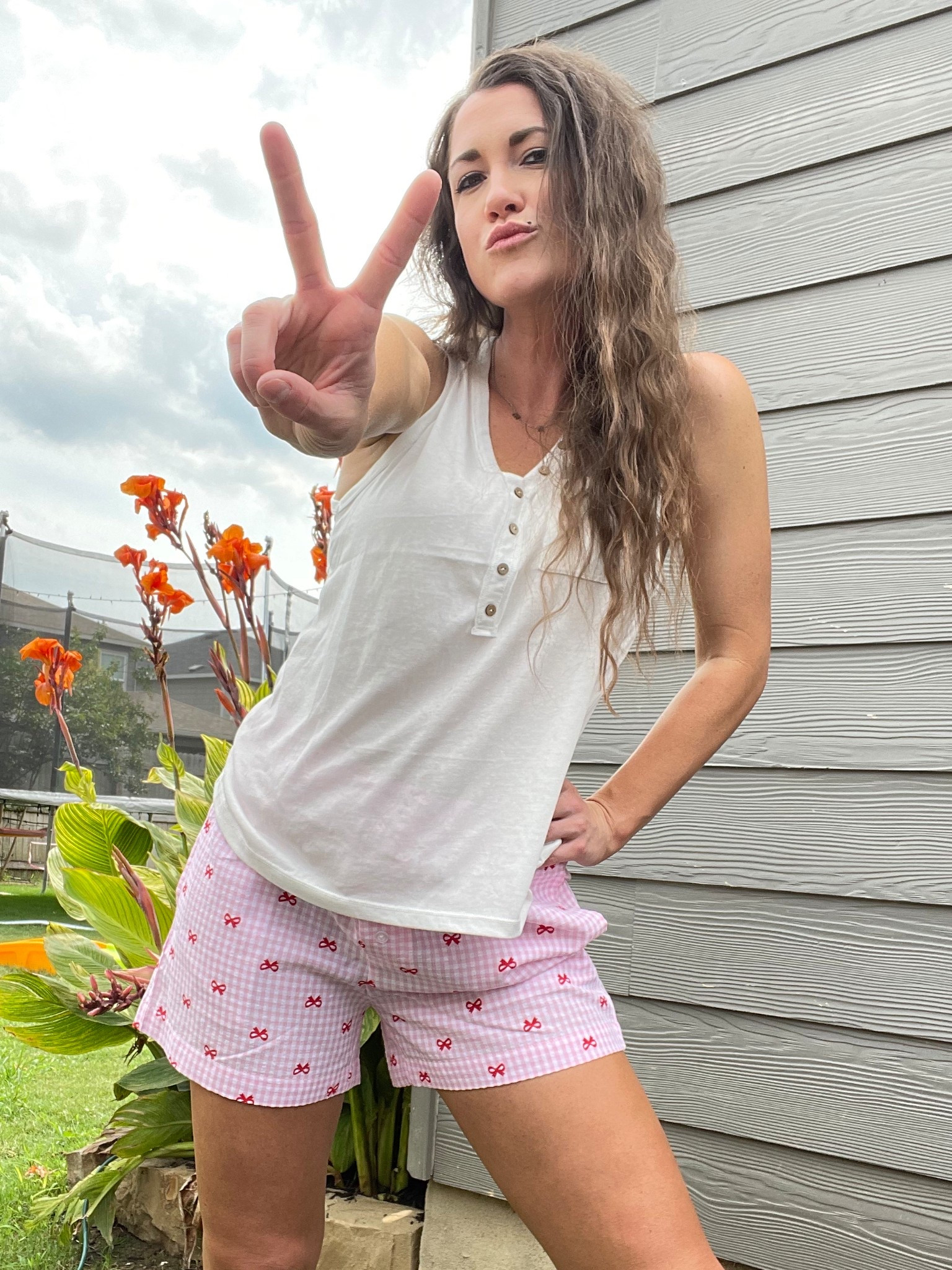TTS 
Tank is so good. Flowy fit.wearing a small
Shorts wearing my true size small. If in between size up. Waist is stretchy but the rest is not 

#LTKFindsUnder50 #LTKStyleTip #LTKSummerEdit