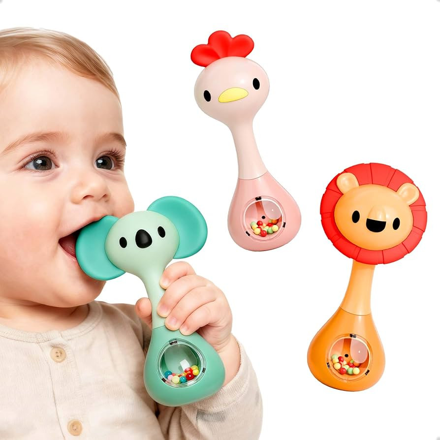 iPlay, iLearn Baby Shaker Rattle Toy, Babies Teething Sensory Toys 3-6-12 Month, Infant Developme... | Amazon (US)