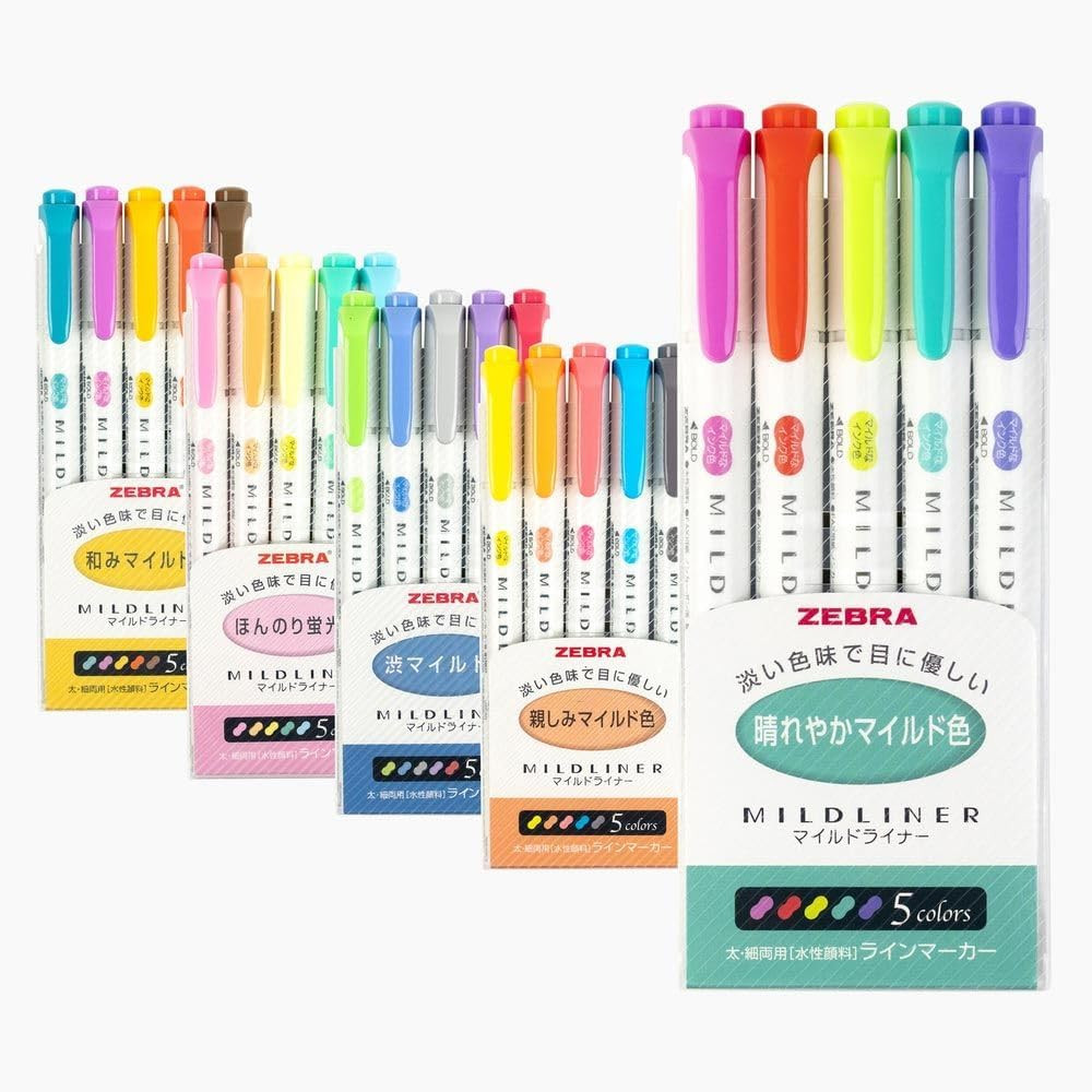 Amazon.com : Zebra Mildliner Pastel Highlighter, Pack of 25 : Office Products | Amazon (US)