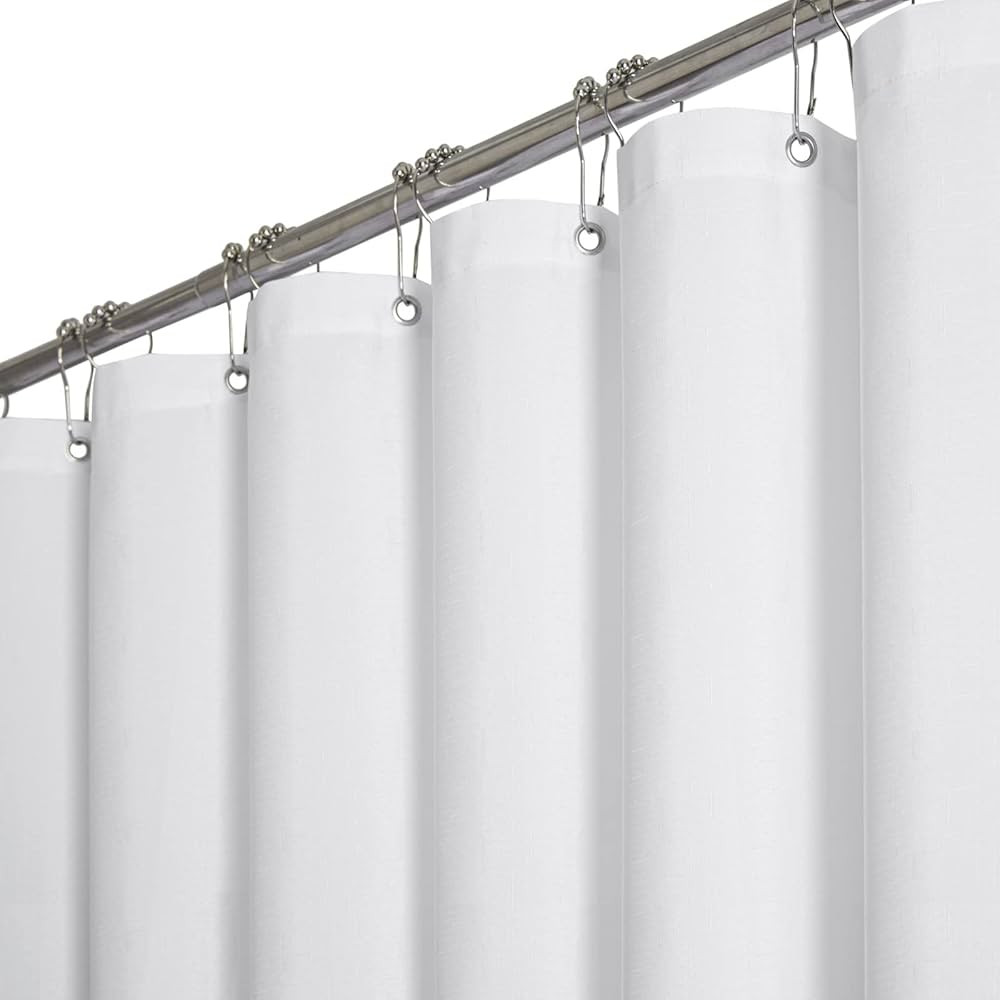 BTTN Extra Long Shower Curtain 72x96 inches, Tall Linen Textured Heavy Duty Fabric Shower Curtain... | Amazon (US)
