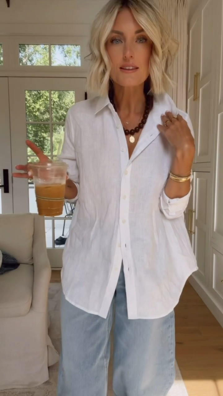 @quince needs to be your go to for all your closet staples! They have the best quality items with incredible prices! #quincepartner! Wearing M in this top & 26 in these jeans!

Loverly Grey, quince, closet staples, barrel jeans, linen button down, white button down, mules 

 

#LTKSeasonal