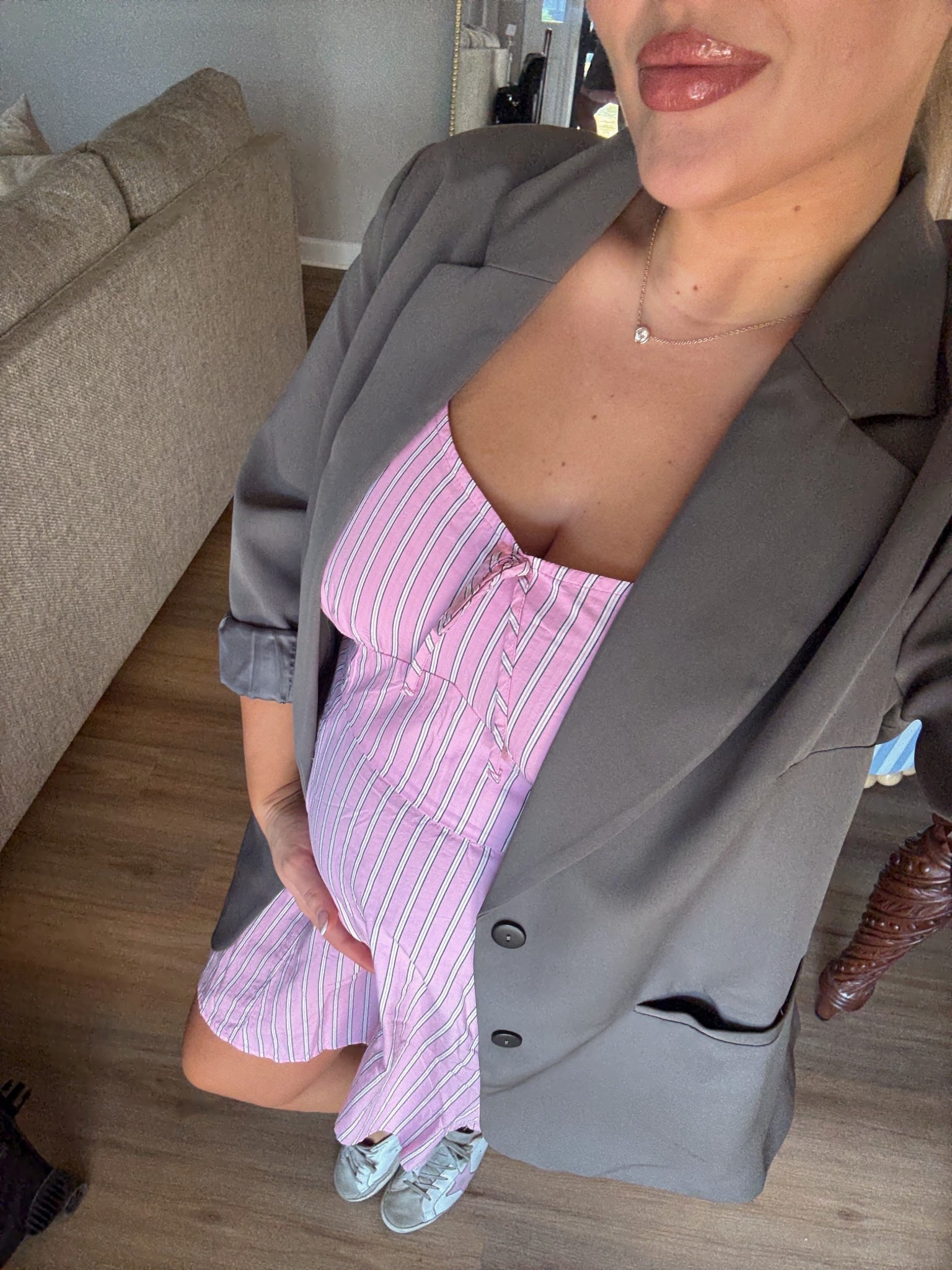 Wearing the large in this dress, XL in blazer  

#LTKPlusSize #LTKBump #LTKMidsize