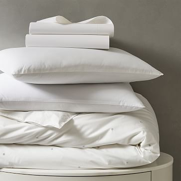 Organic Washed Cotton Bedding Set, Stone White, Full | West Elm (US)
