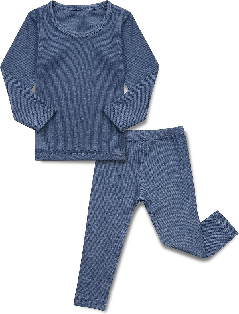 AVAUMA Baby Boys Girls Pajama Set Kids Toddler Snug fit Ribbed Sleepwear pjs for Daily Life Style | Amazon (US)