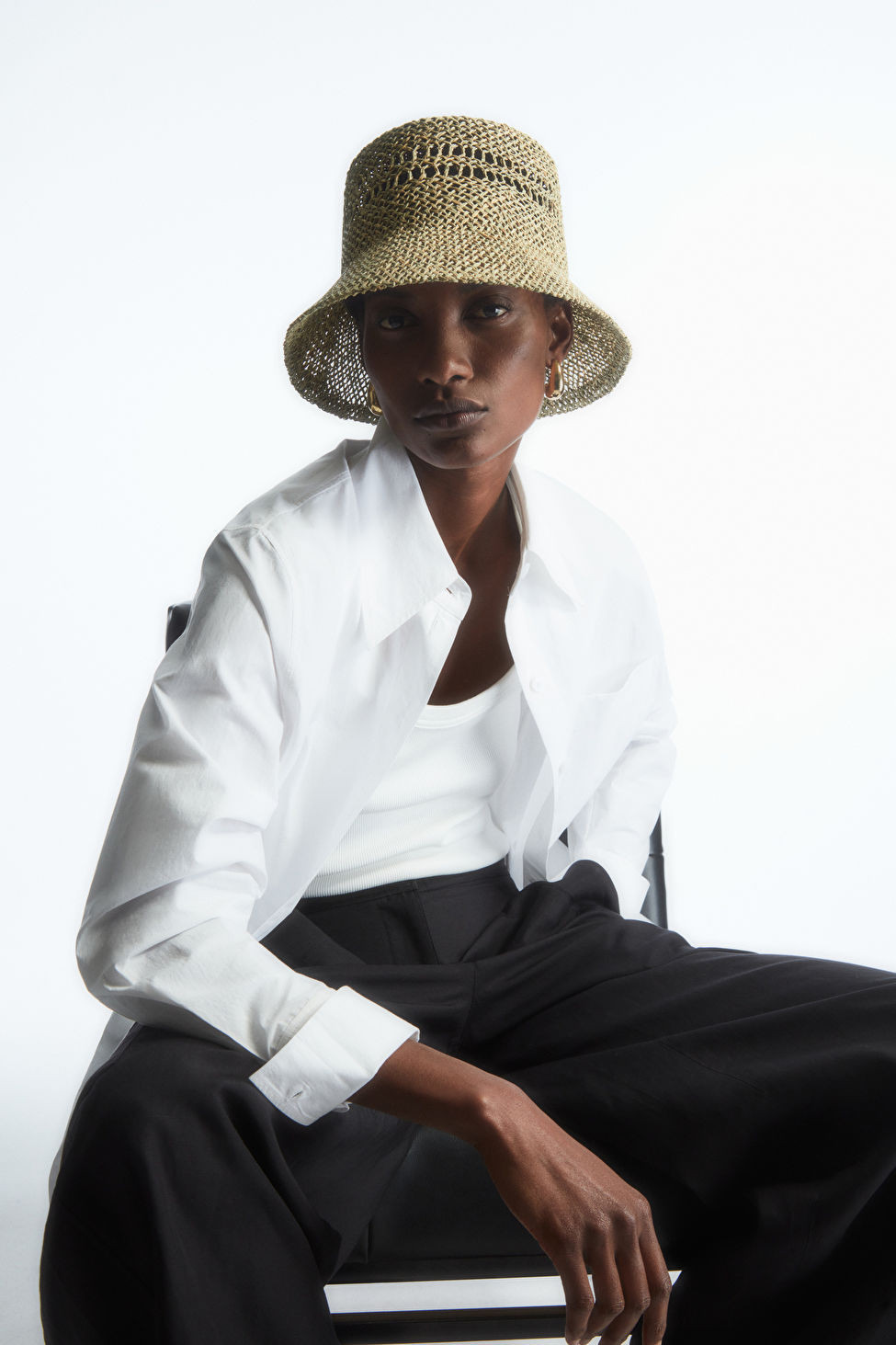 STRAW BUCKET HAT | COS UK