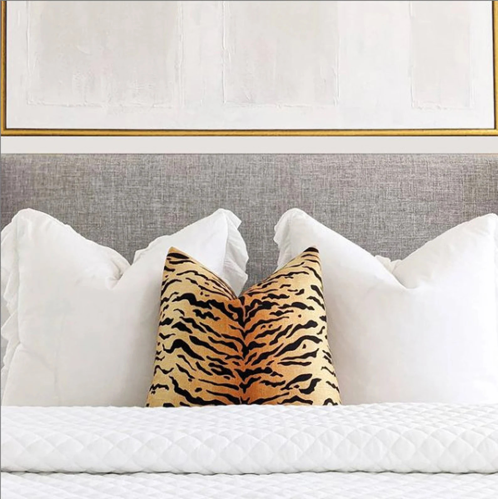 Tiger Pillow Cover Designer Pillow Cover Black and Gold | Etsy | Etsy (US)