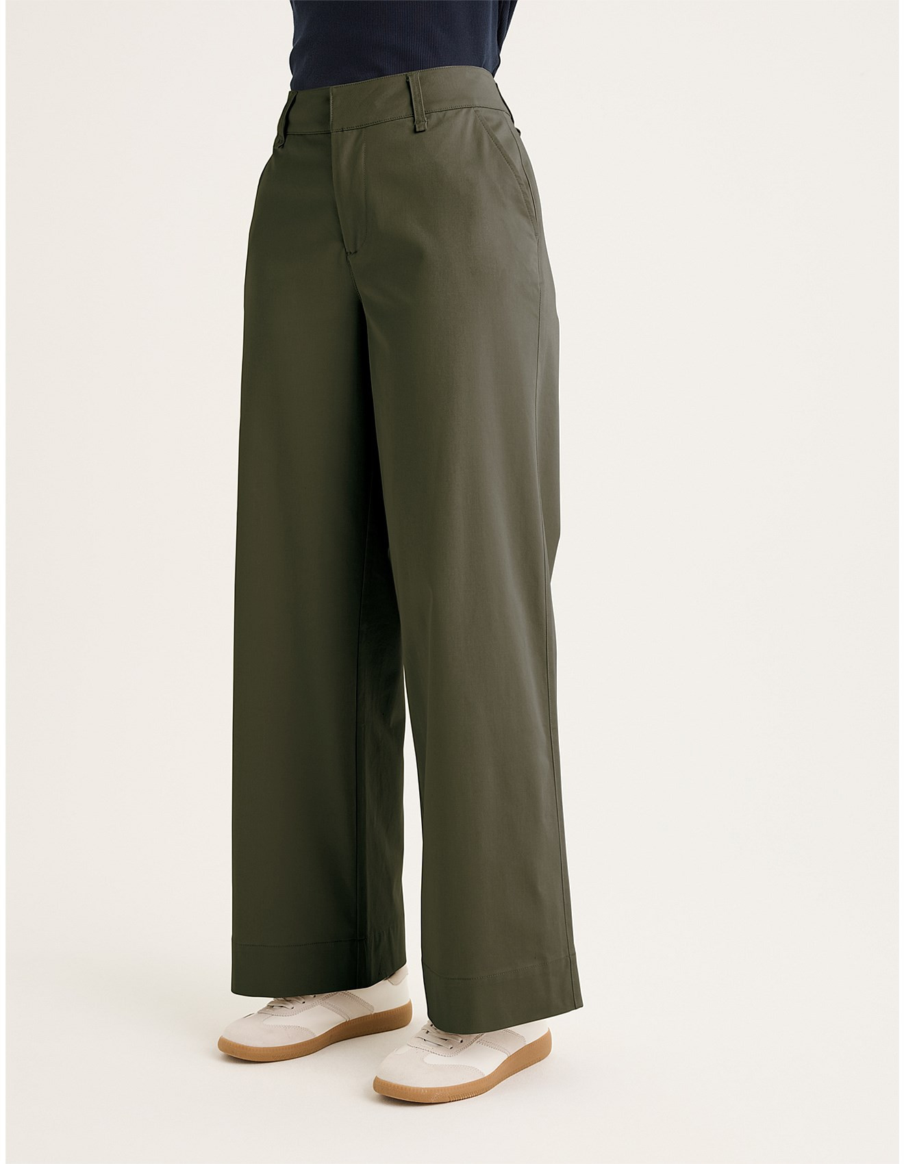 Mila Chino Wide Leg Pants | David Jones (Australia & New Zealand)