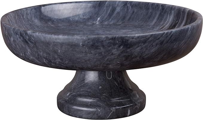 Creative Home Black Marble 10" x 10" Fruit Bowl on Pedestal | Amazon (US)